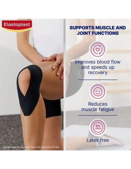 Elastoplast Sport Kinesiology Tape Black 5cm x 5m