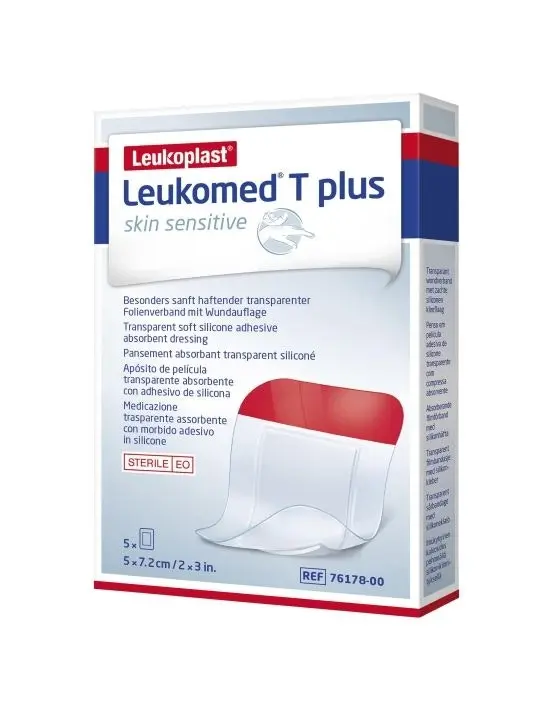 Leukomed T Plus Skin Sensitive 5 x 7.2cm 5 Pack