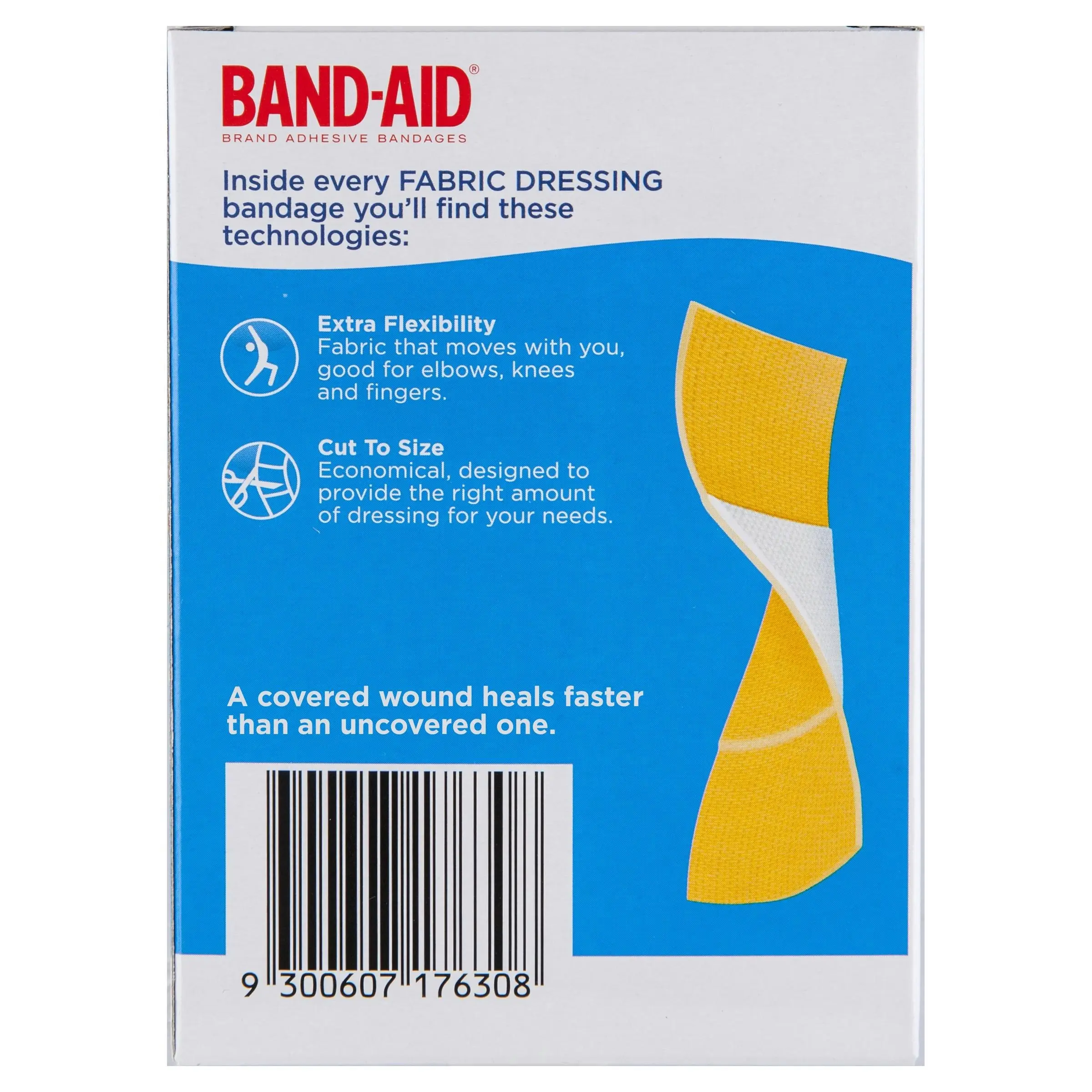 BAND-AID Fabric Dressing Full Width Pad 1m x 6cm