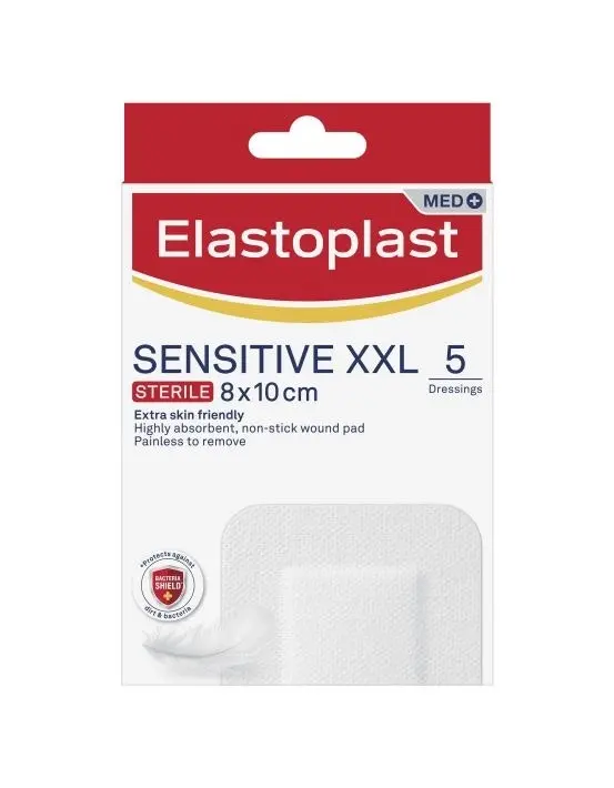 Elastoplast Sensitive Dressing XXL 8x10cm 5 Pack