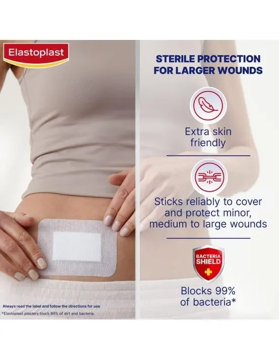 Elastoplast Sensitive Dressing XXL 8x10cm 5 Pack