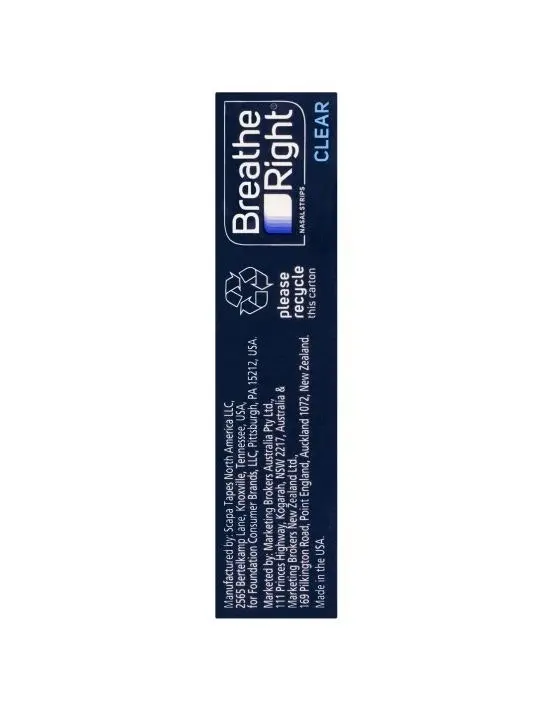 Breathe Right Nasal Strips Clear Regular 30 Strips