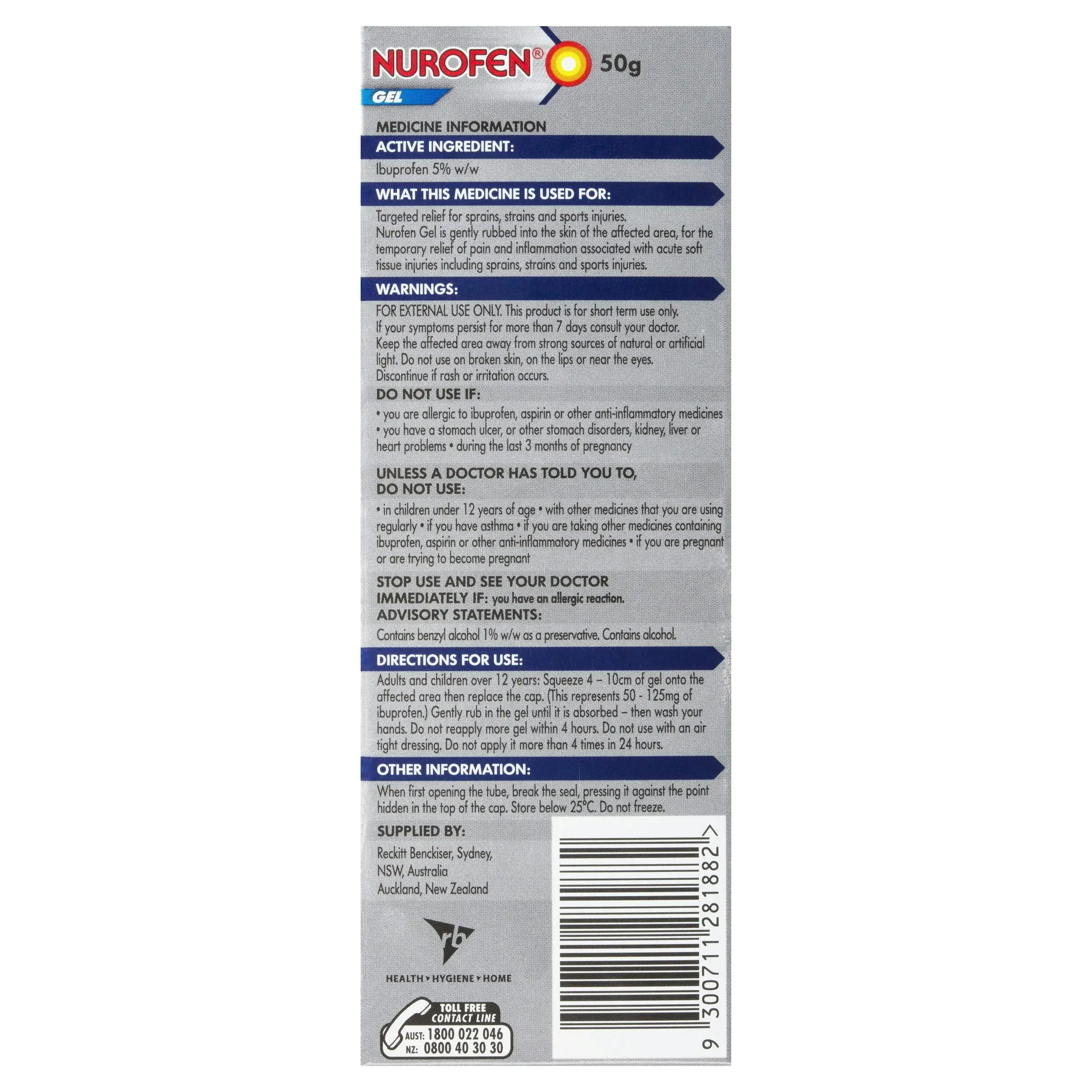 Nurofen Gel 50g