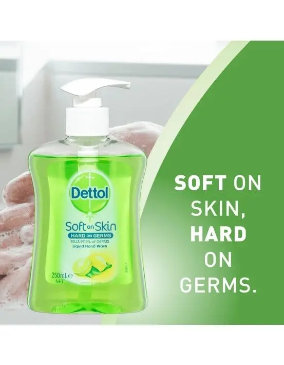 Dettol Antibacterial Liquid Hand Wash Pump Lemon & Lime 250ml