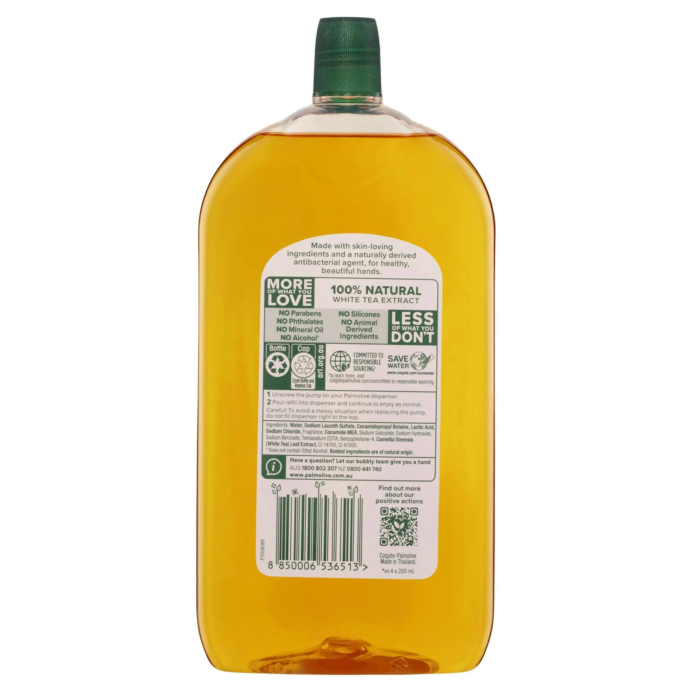 Palmolive Naturals Antibacterial Gent Clean Refill Handwash 1L