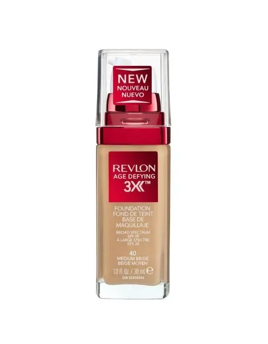 Revlon Age Defying 3X Foundation 40 Medium Beige