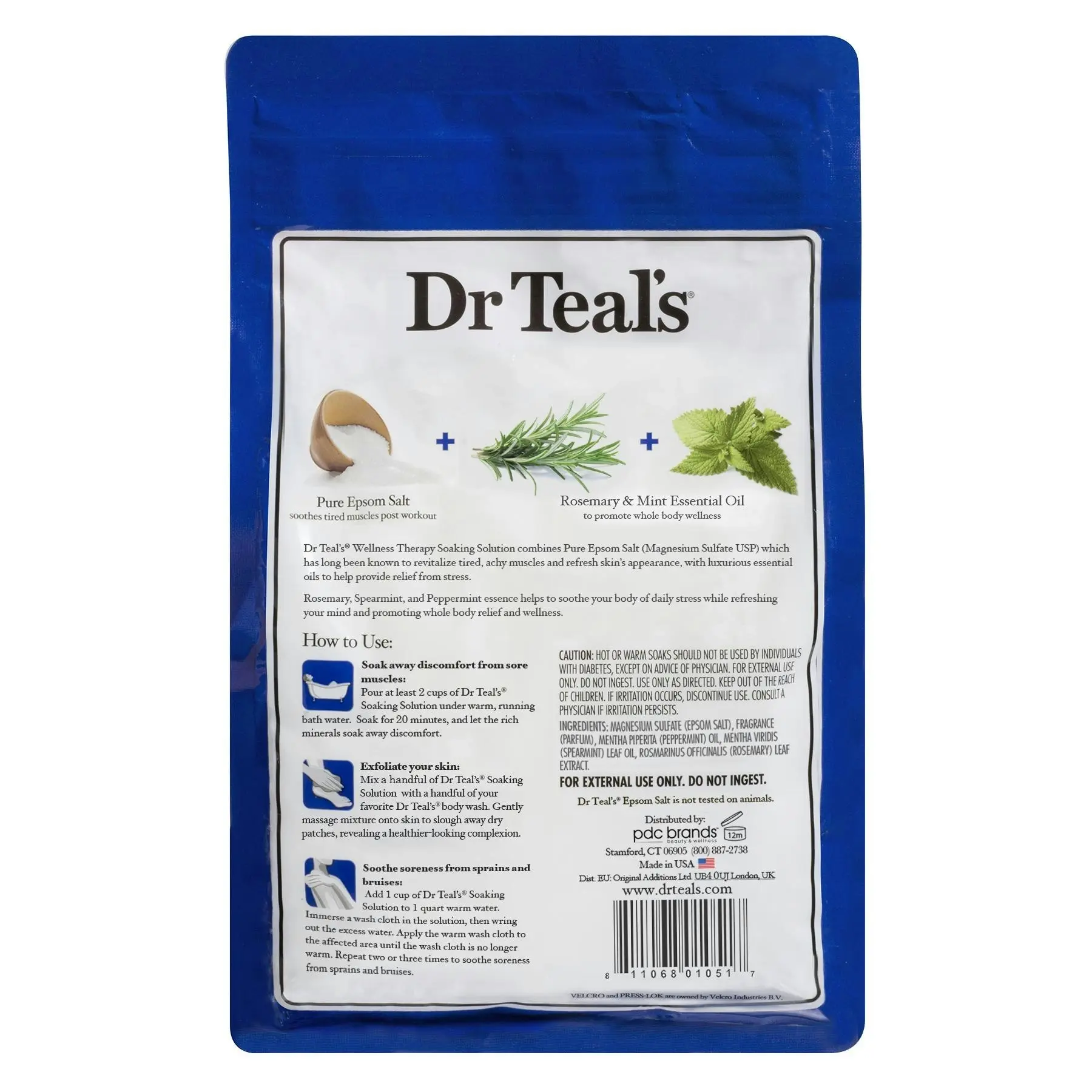 Dr Teal's Epsom Salt Rosemary & Mint 1.36kg