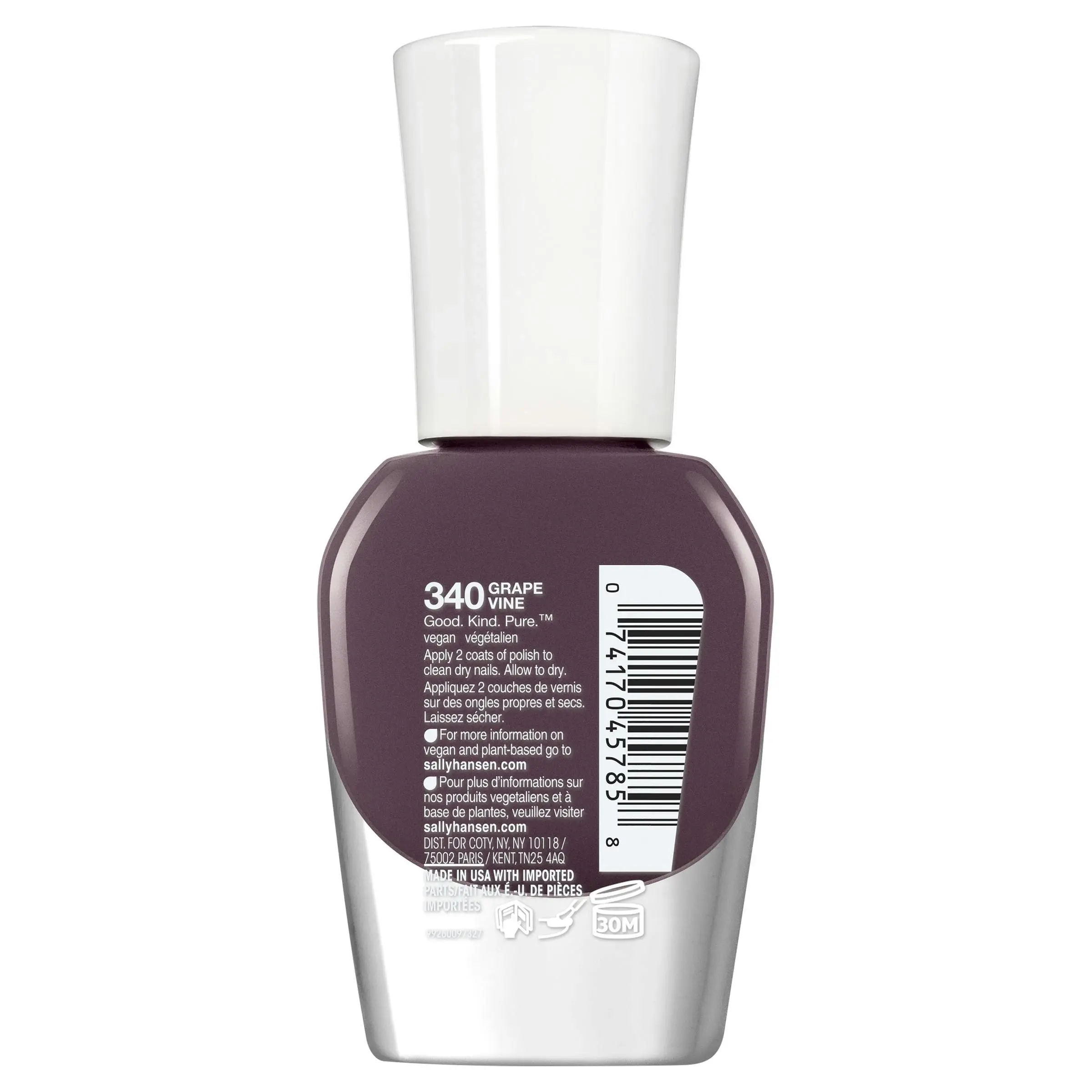 Sally Hansen Good.Kind.Pure. Nail Polish 340 Grape Vine