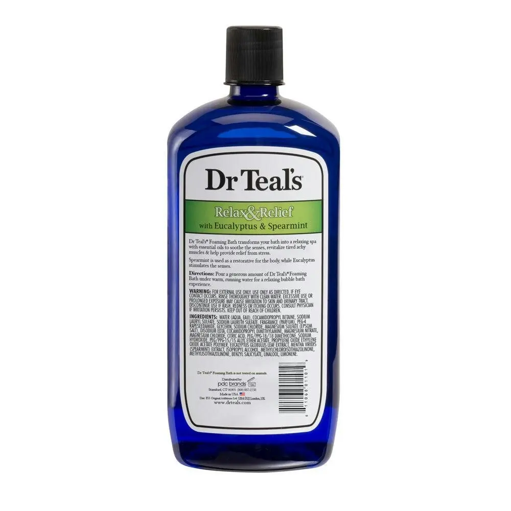 Dr Teal's Epsom Salt & Foaming Bath Eucalyptus 1l