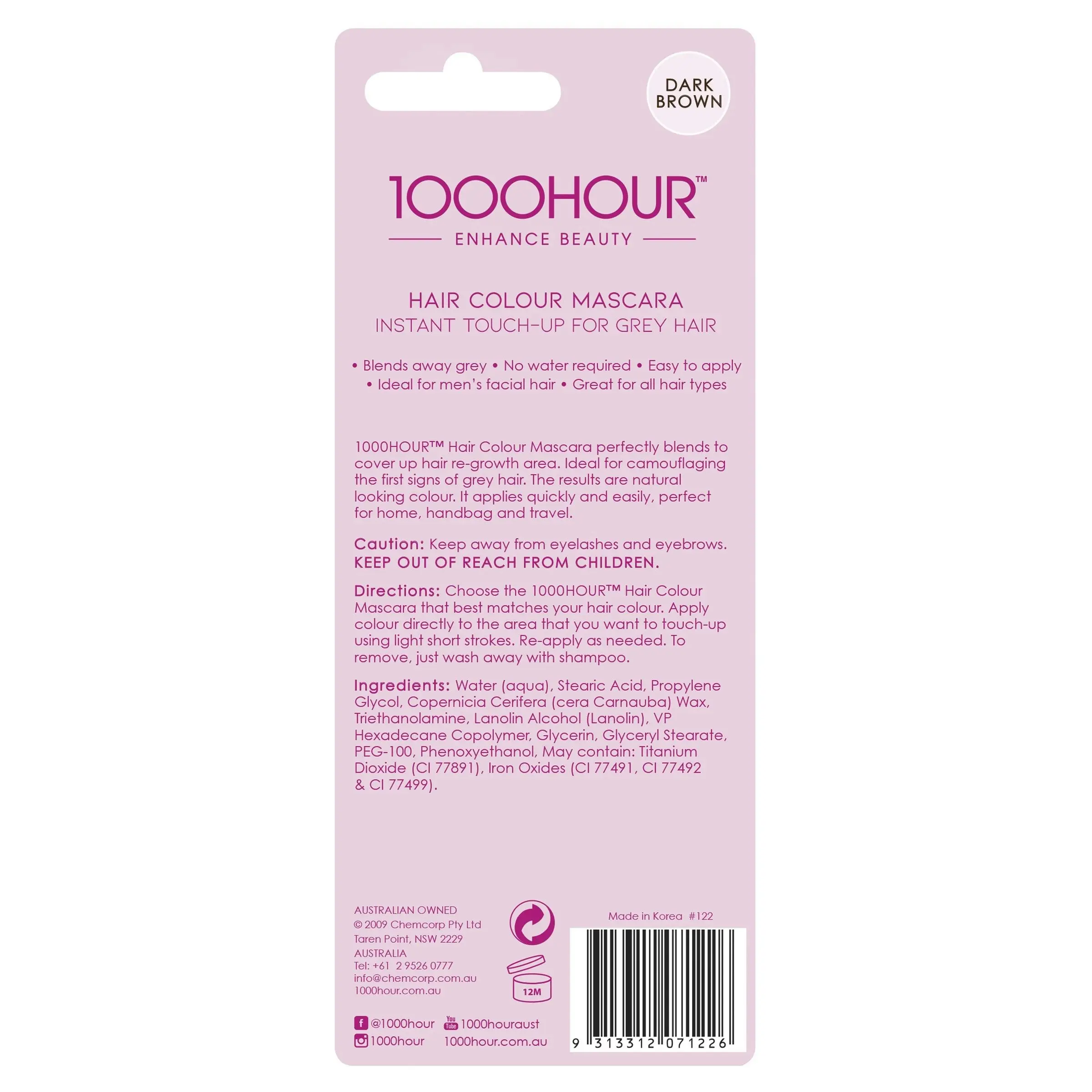 1000 Hour Hair Mascara Dark Brown