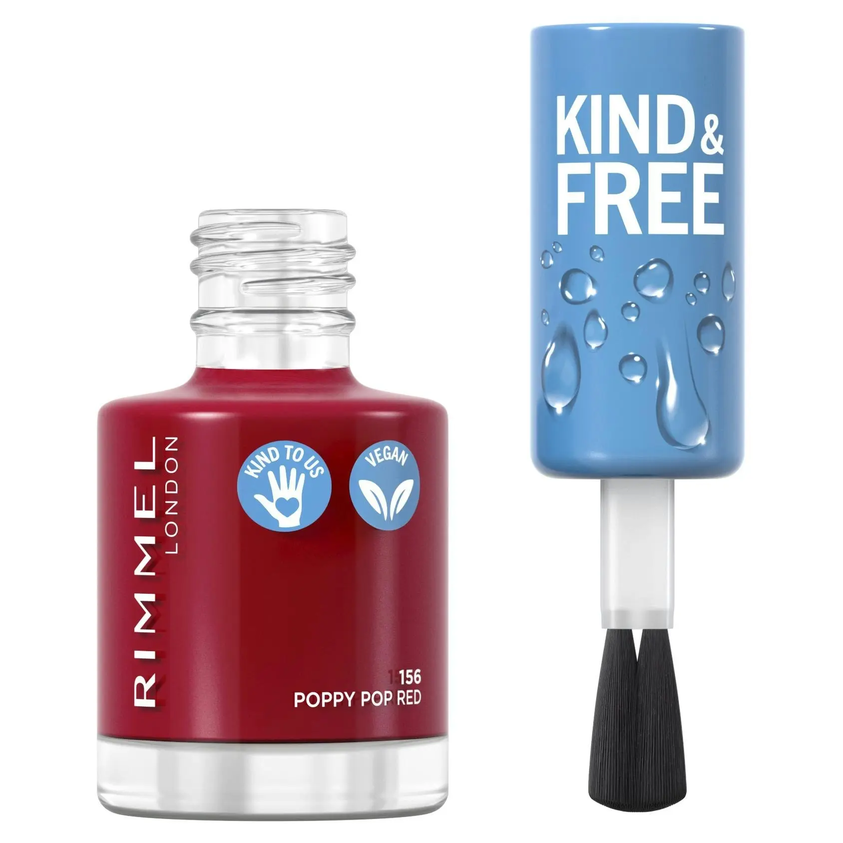 Rimmel Kind & Free Nail Polish #156 Poppy Pop Red