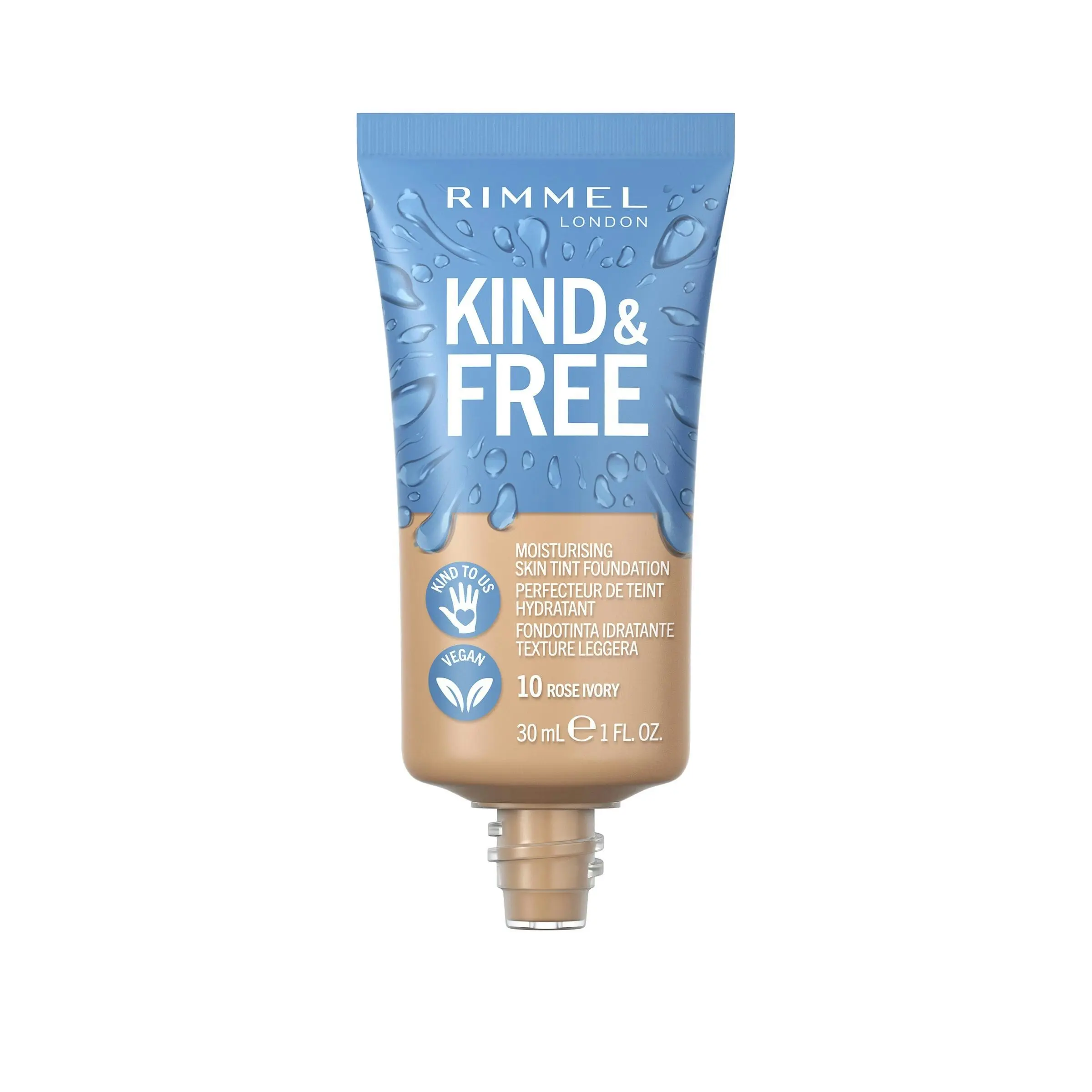 Rimmel Kind & Free Moisturising Skin Tint Foundation 10 Rose Ivory