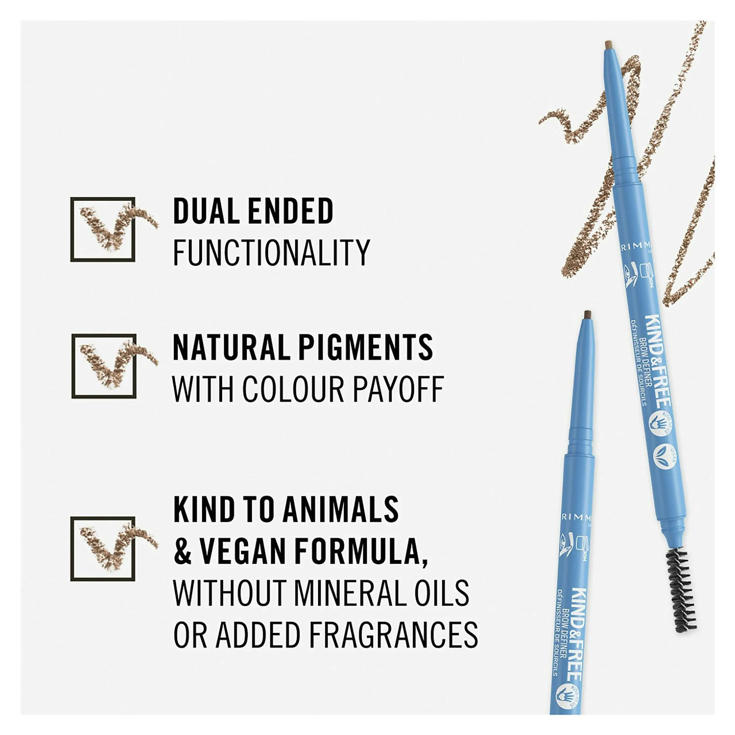 Rimmel London Kind & Free Eyebrow Definer Warm Brown