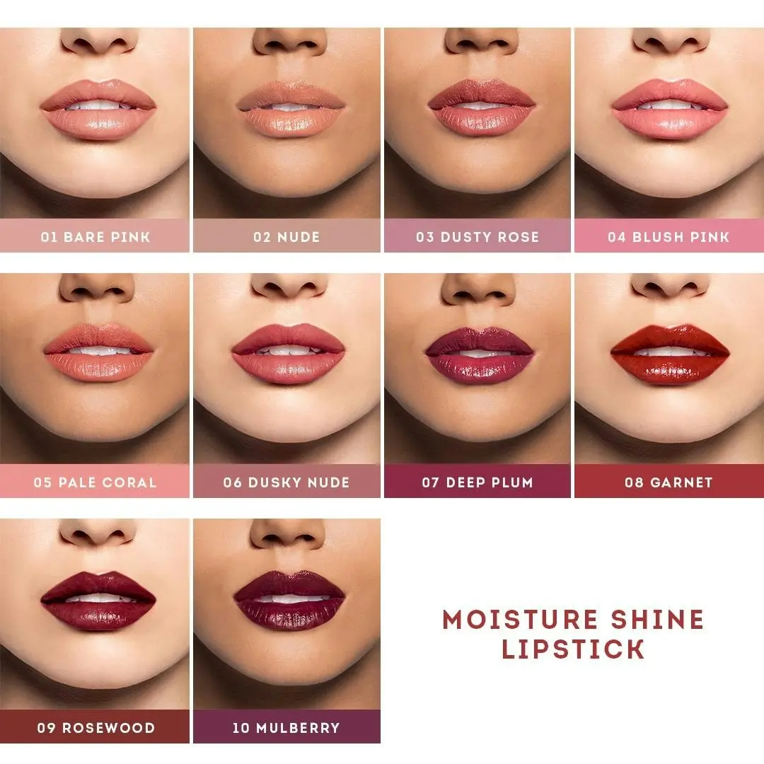 Nude by Nature Moisture Shine Lipstick 03 Dusty Rose 4G