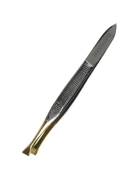 Manicare Gold Tipped Slant Tweezers 