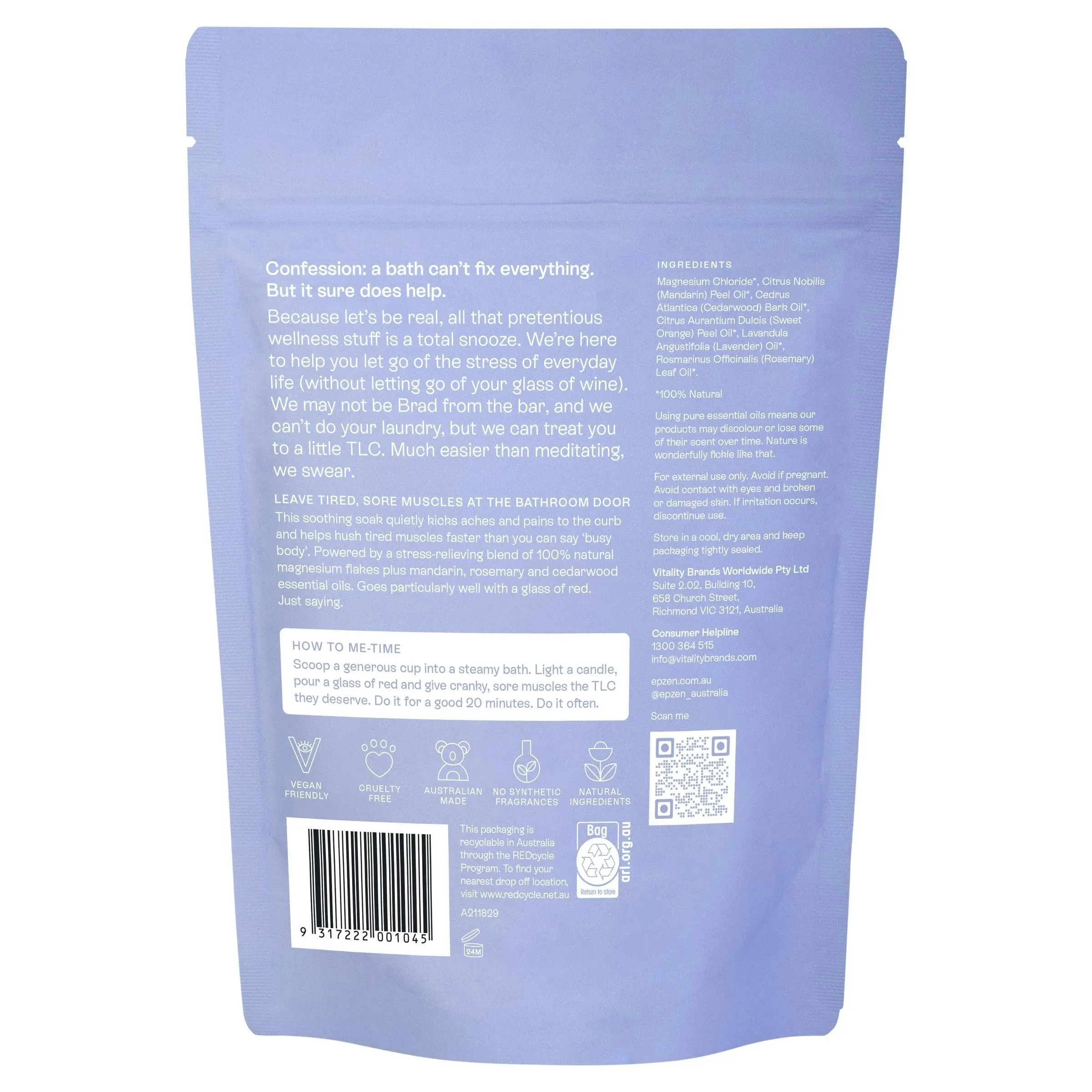 EpZen Magnesium Bath Flakes Soothe Soak 500g