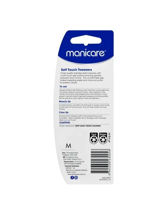 Manicare Soft Touch Tweezer Slant Tips