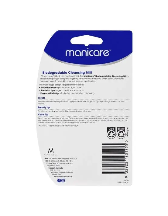 Manicare Biodegradable Cleansing Mitt