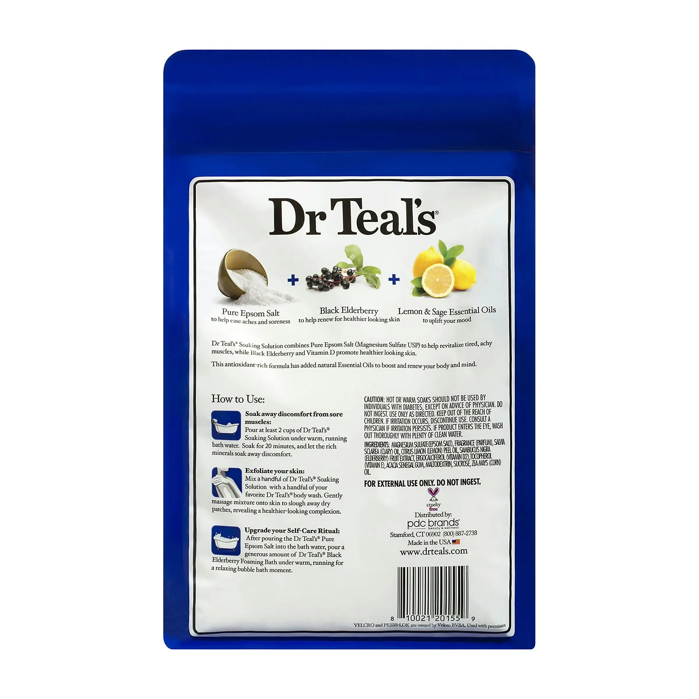 Dr Teal's Epsom Salt Elderberry 1.36kg