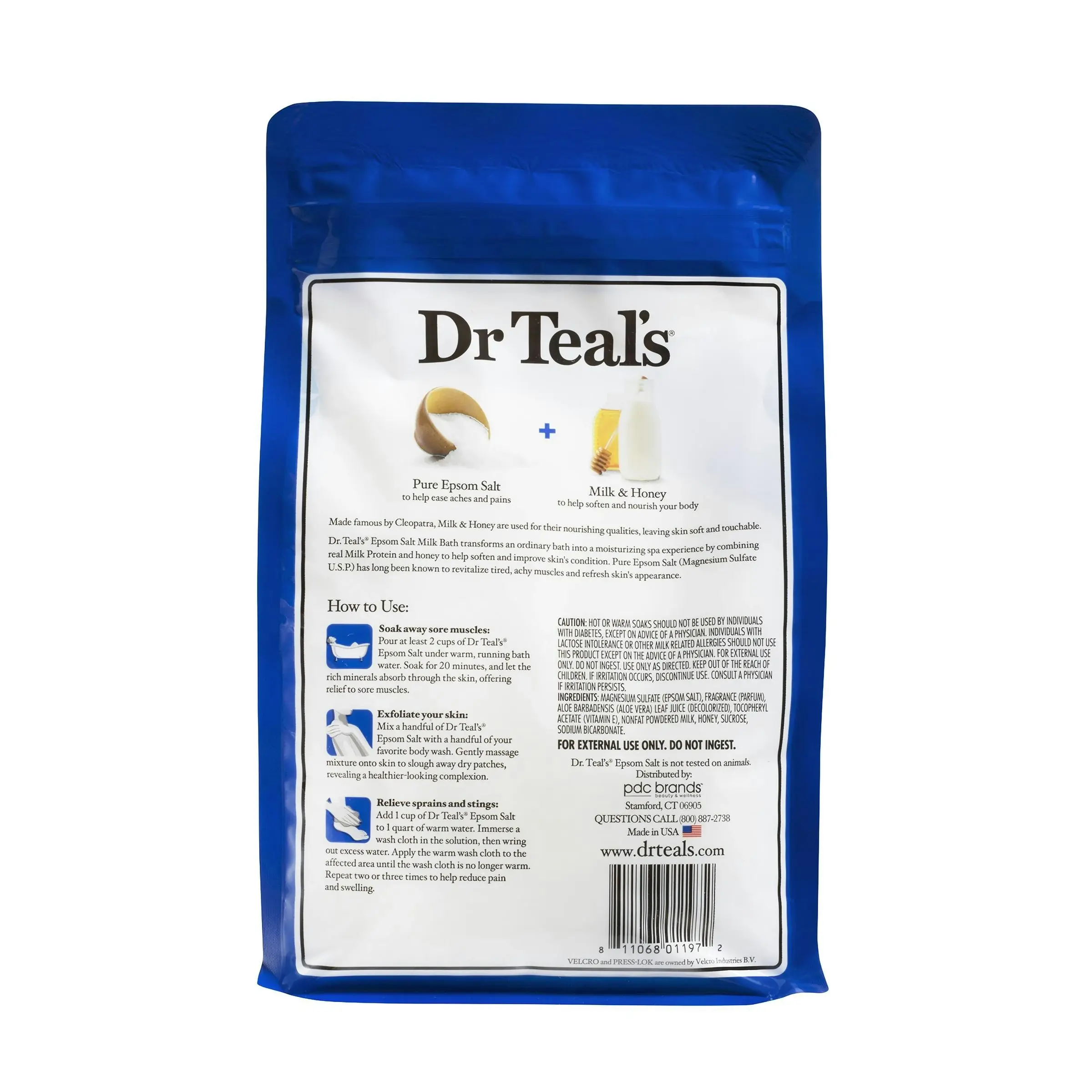 Dr Teal's Epsom Salt Milk & Honey 1.36kg