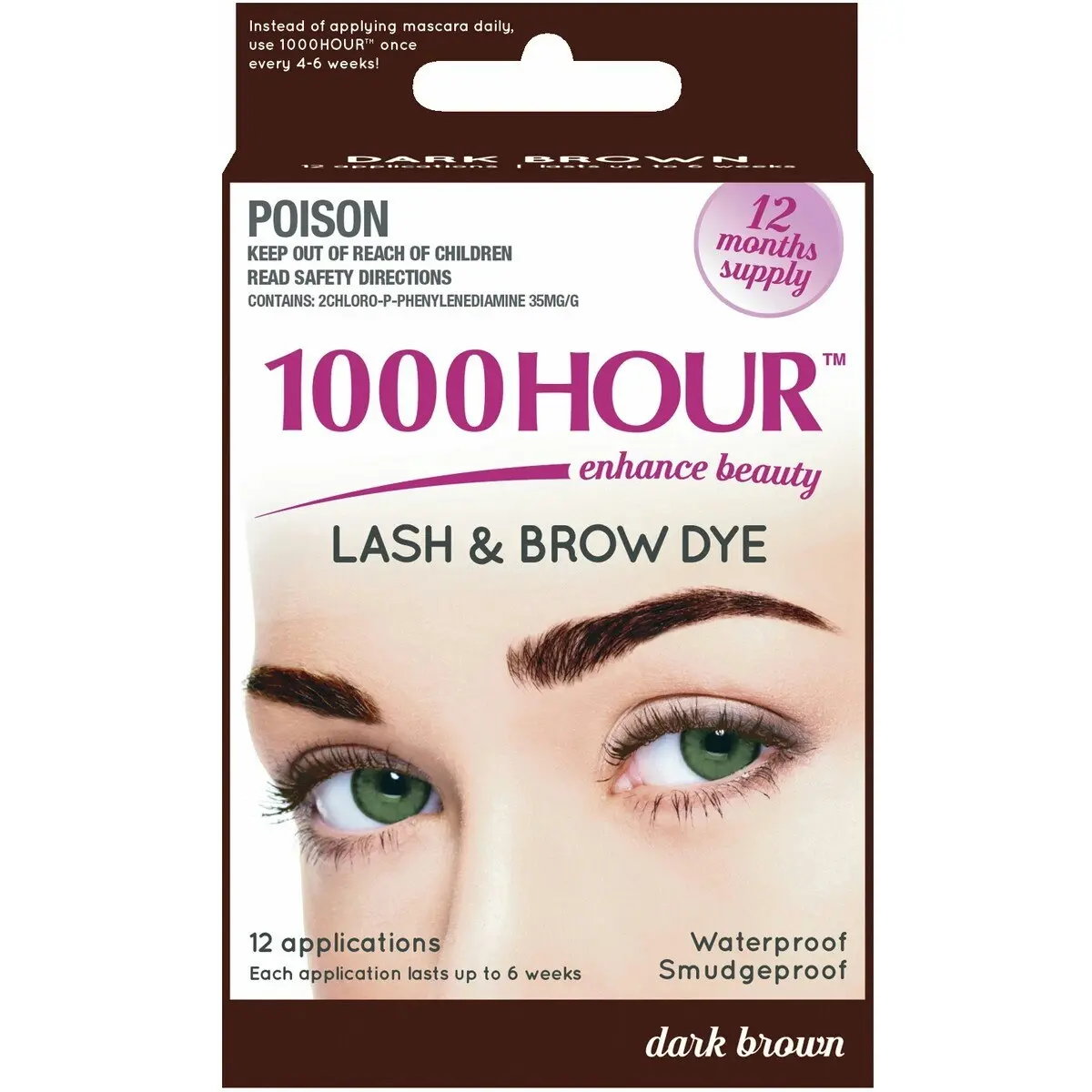 1000 Hour Eyelash & Brow Dye Kit Brown/Black