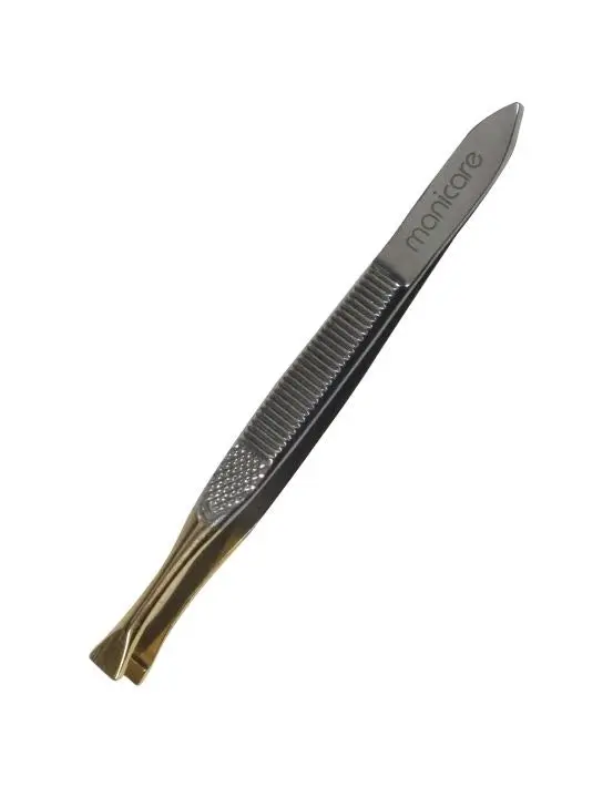 Manicare Gold Tipped Flat Tweezers