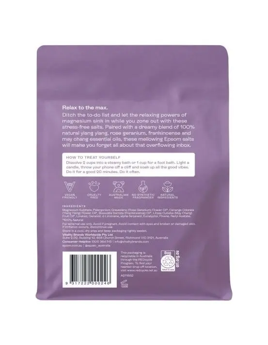 EpZen Relax Magnesium Bath Crystals 900g