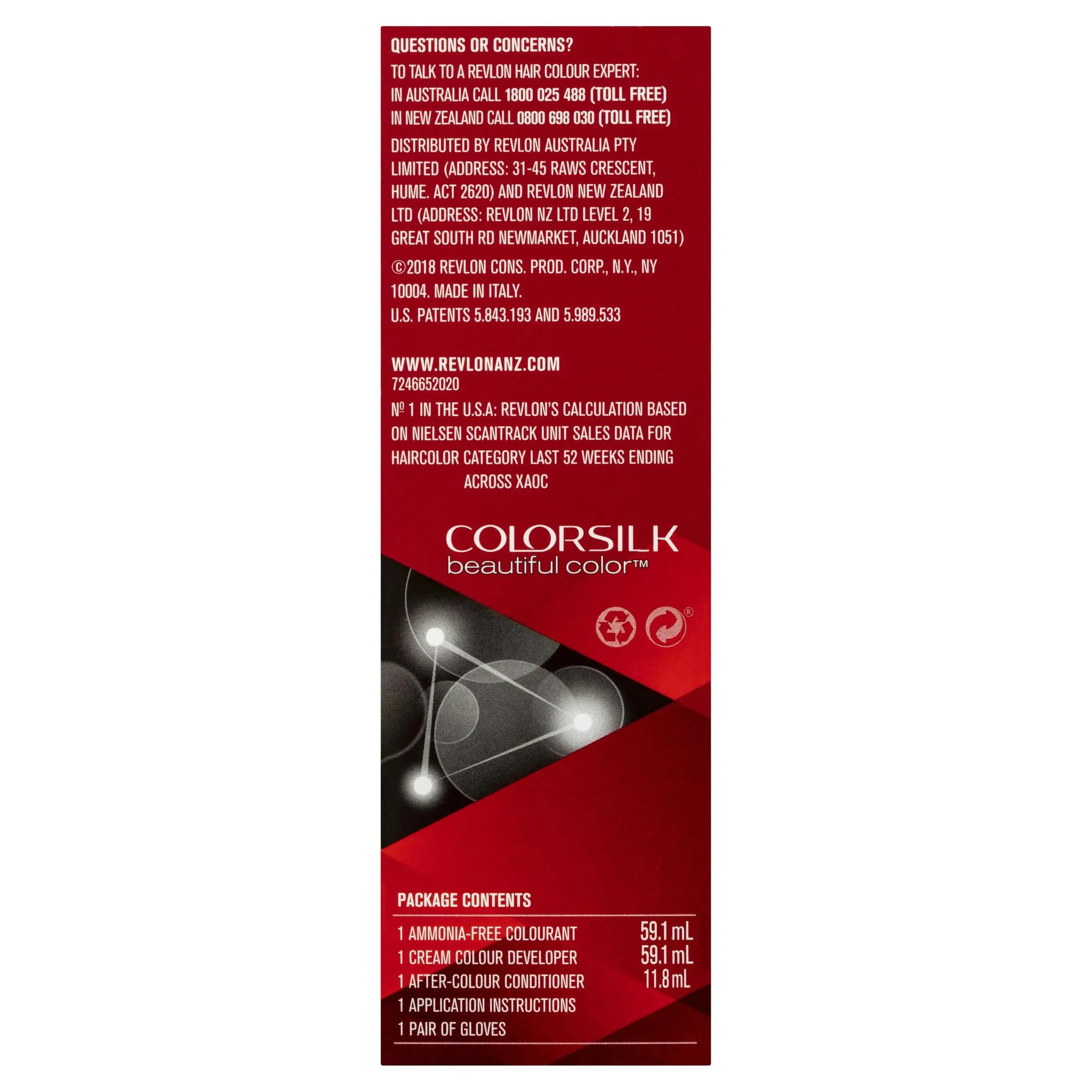 Revlon ColorSilk Permanent Haircolor 20 Brown Black