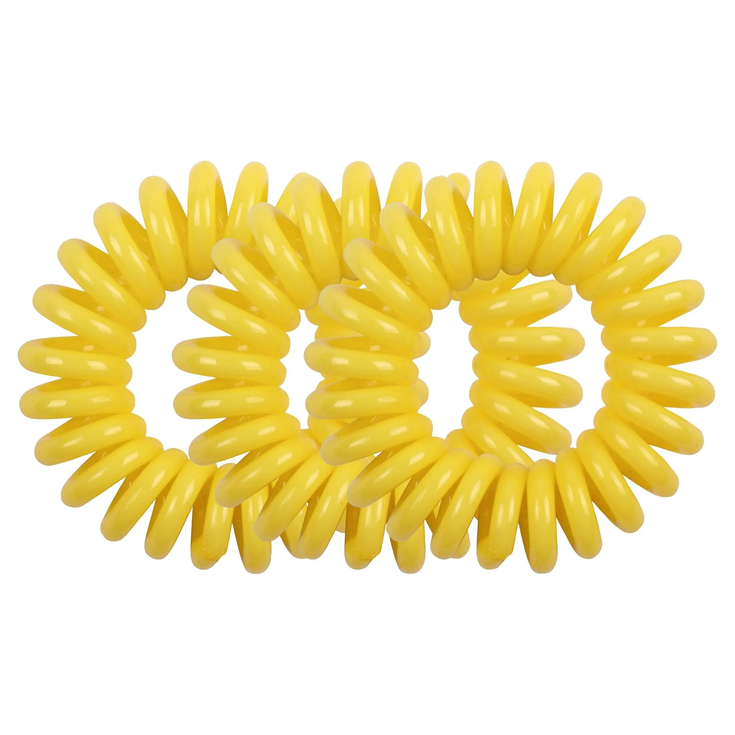 Lady Jayne Style Guards Yellow Spiral Elastics 4 Pack