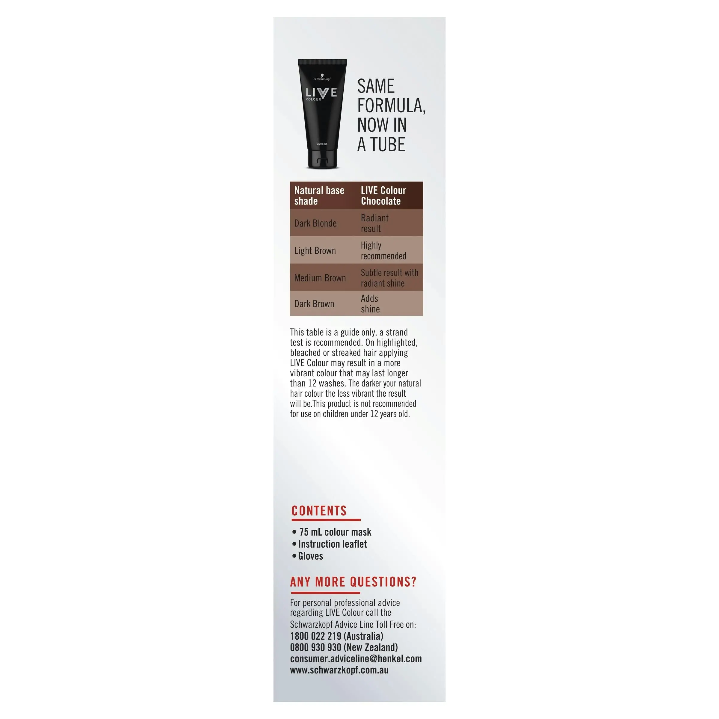 Schwarzkopf Live Colour Chocolate 75ml