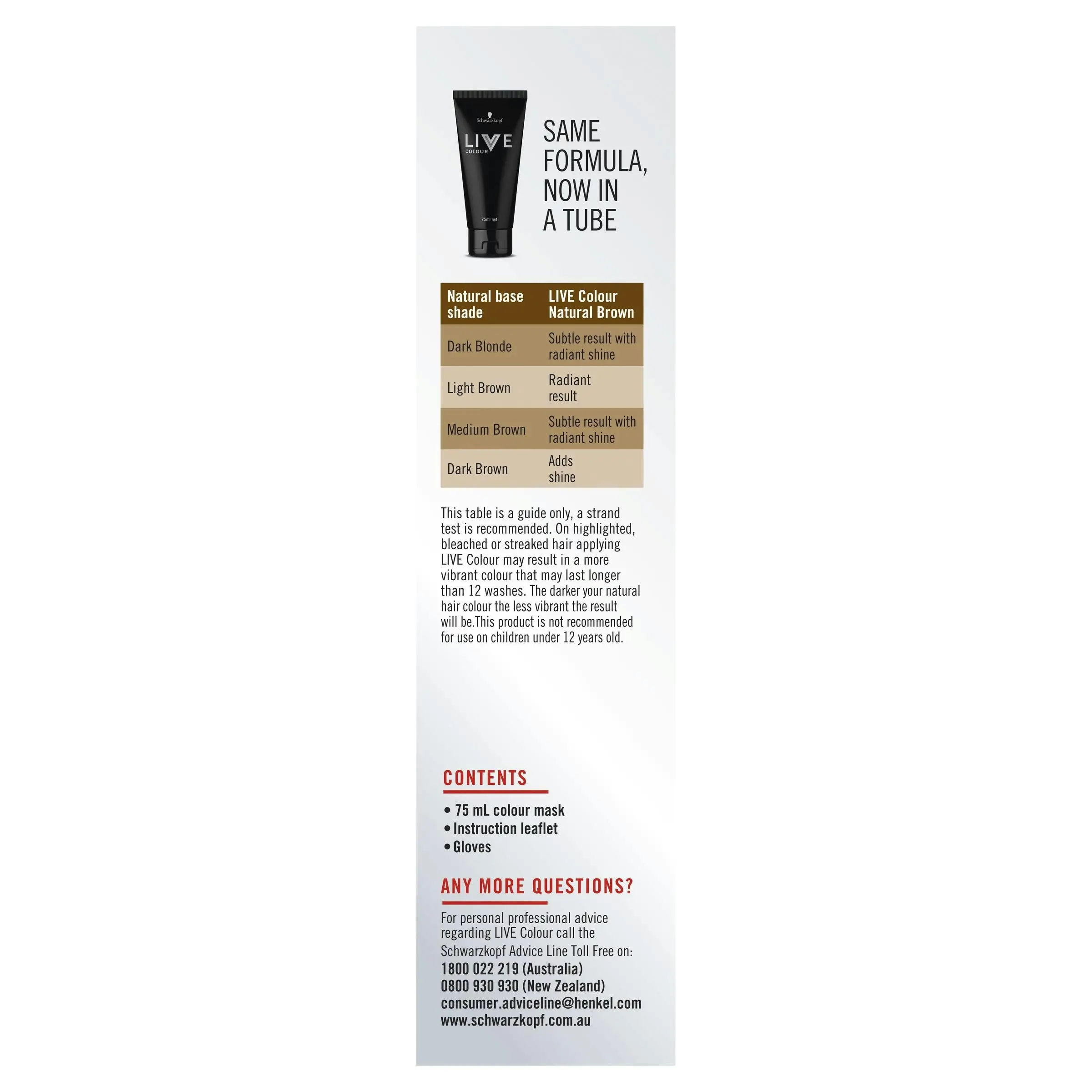 Schwarzkopf Live Colour Natural Brown 75ml