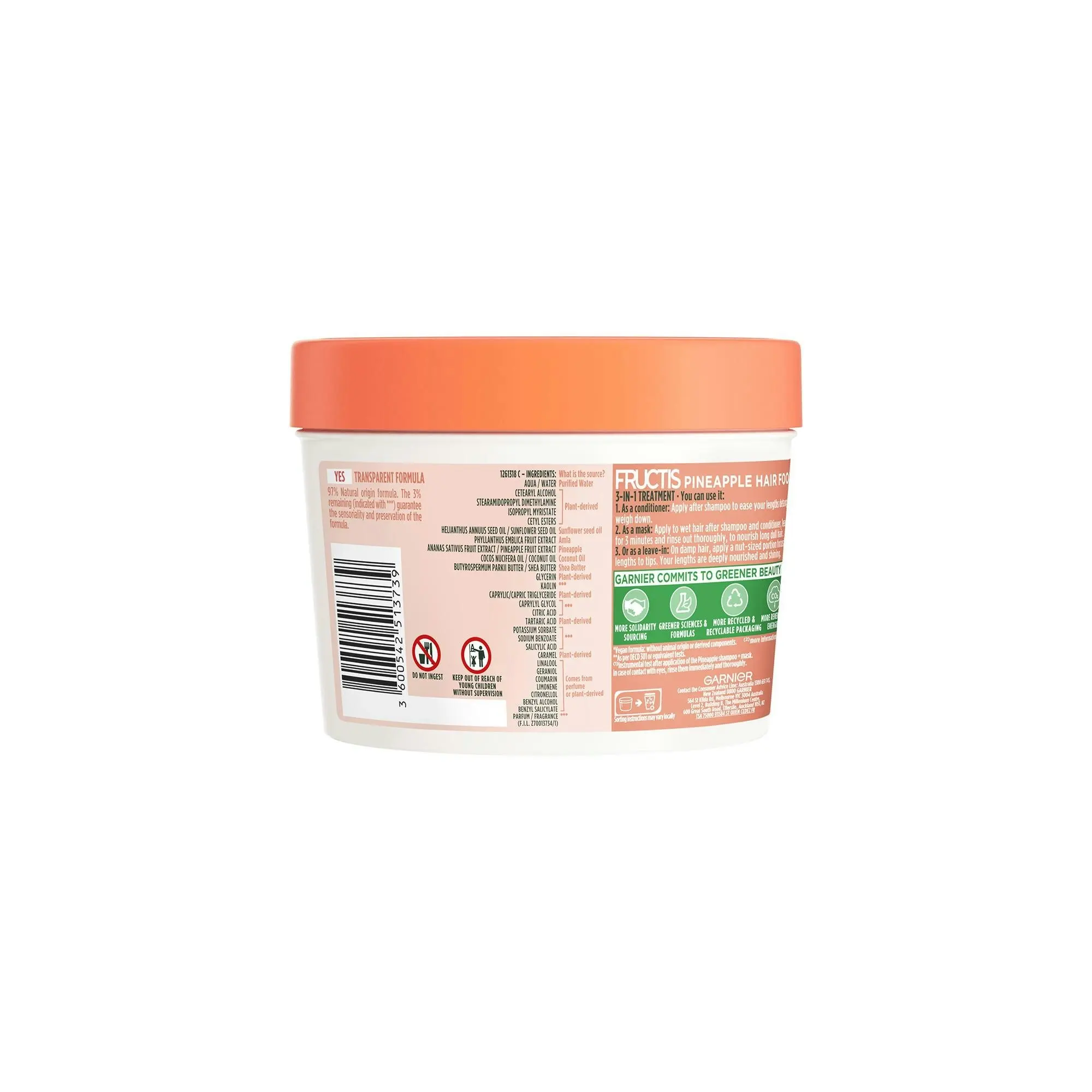 Garnier Fructis Hairfood Treatment Pineapple 390ml