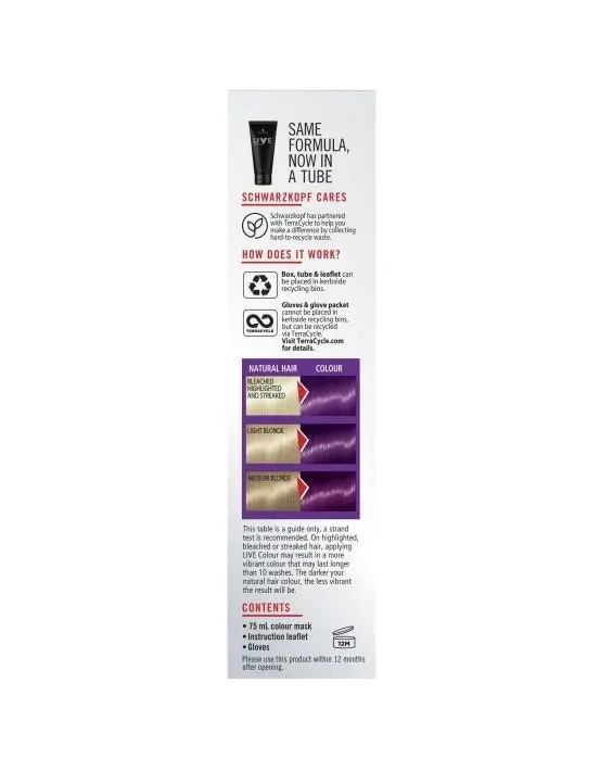 Schwarzkopf Live Colour Ultra Brights Magnetic Purple 75ml