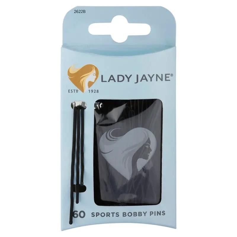 Lady Jayne Black Super Hold Contoured Bobby Pins 60 Pack