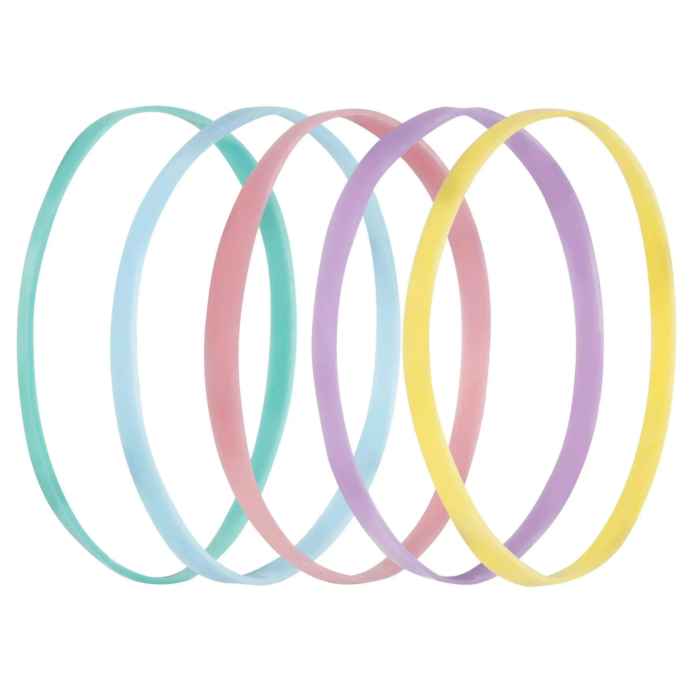 Lady Jayne Pastel Snagless Elastomer Elastics 50 Pack