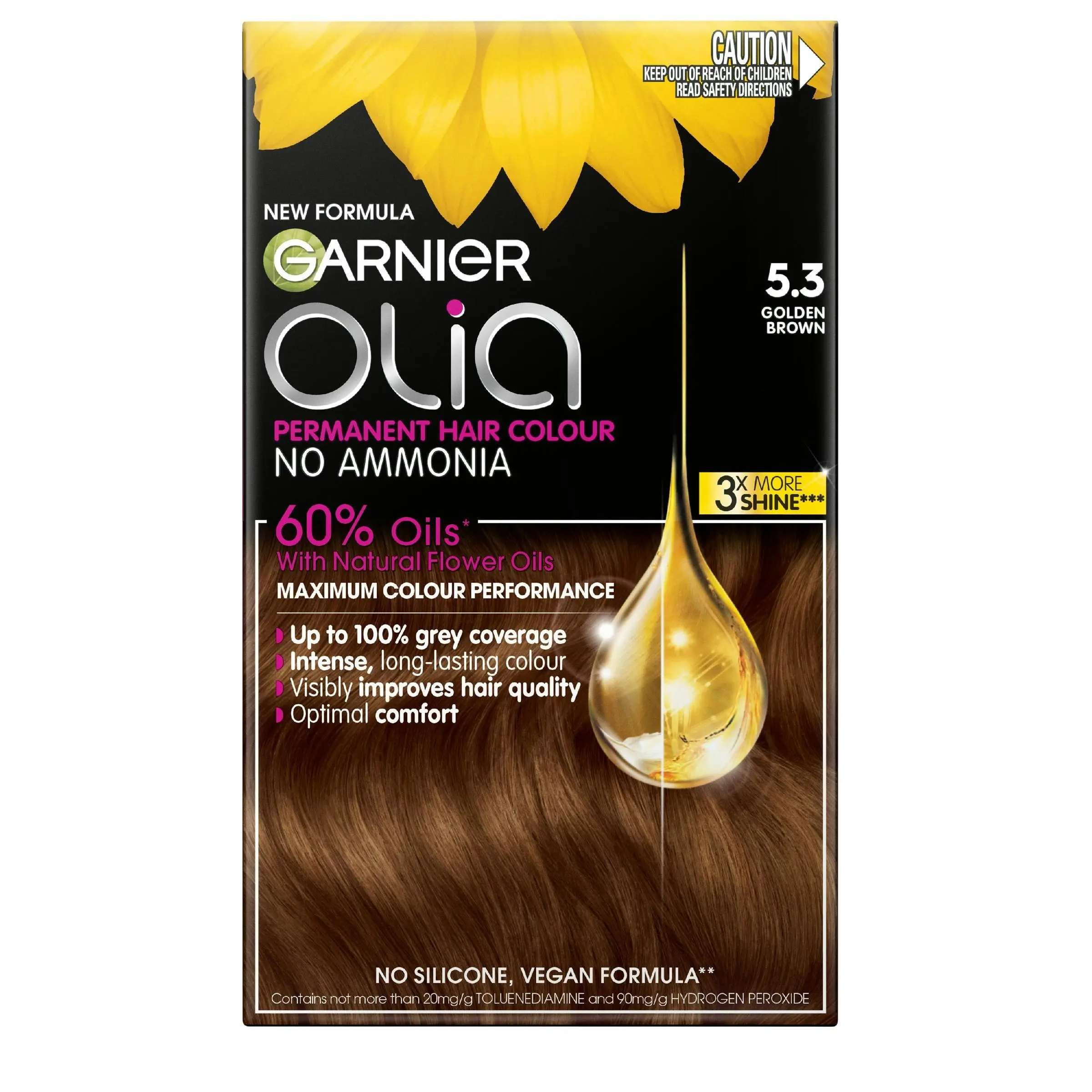 Garnier Olia 5.3 Golden Brown No Ammonia Permanent Hair Colour