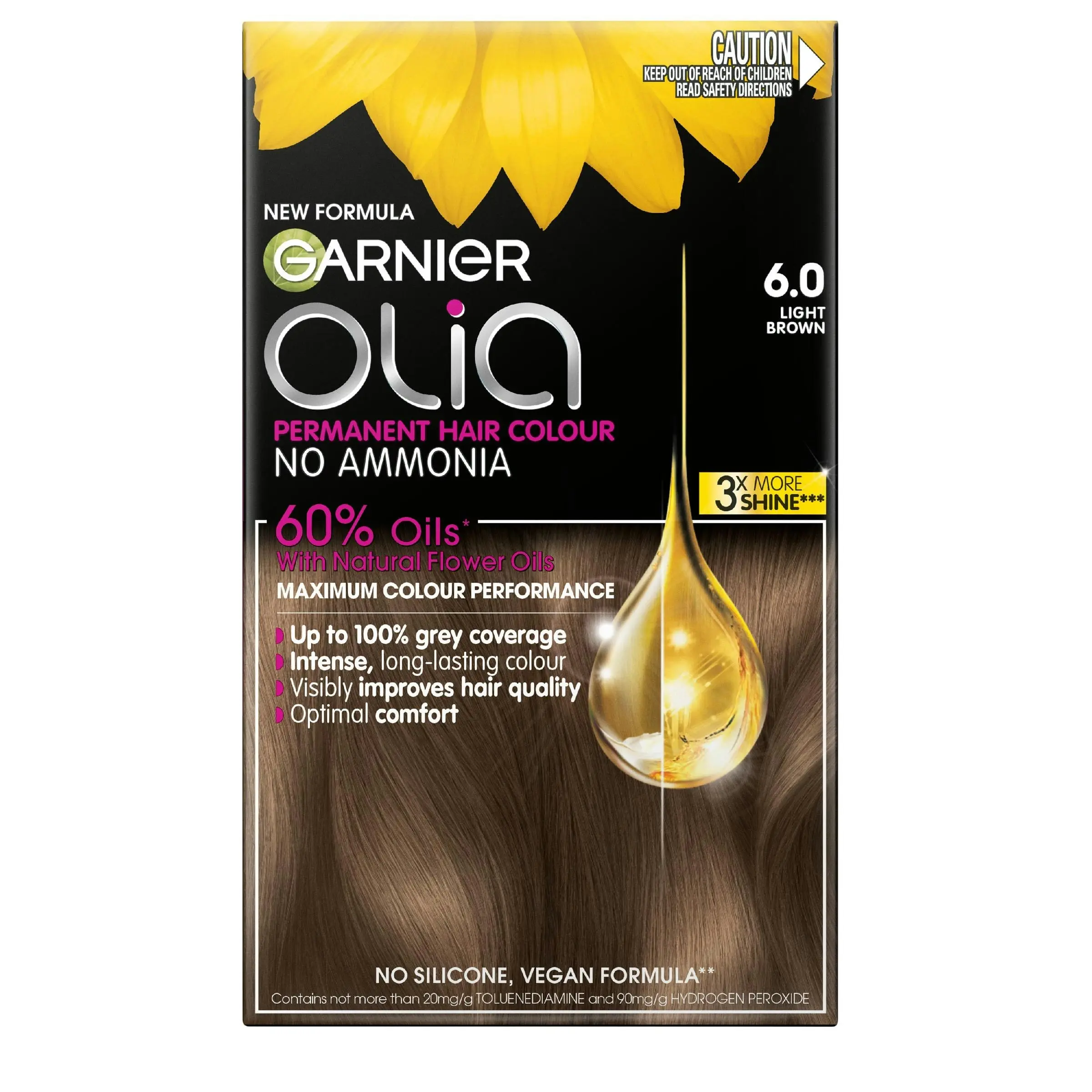 Garnier Olia 6.0 Light Brown No Ammonia Permanent Hair Colour