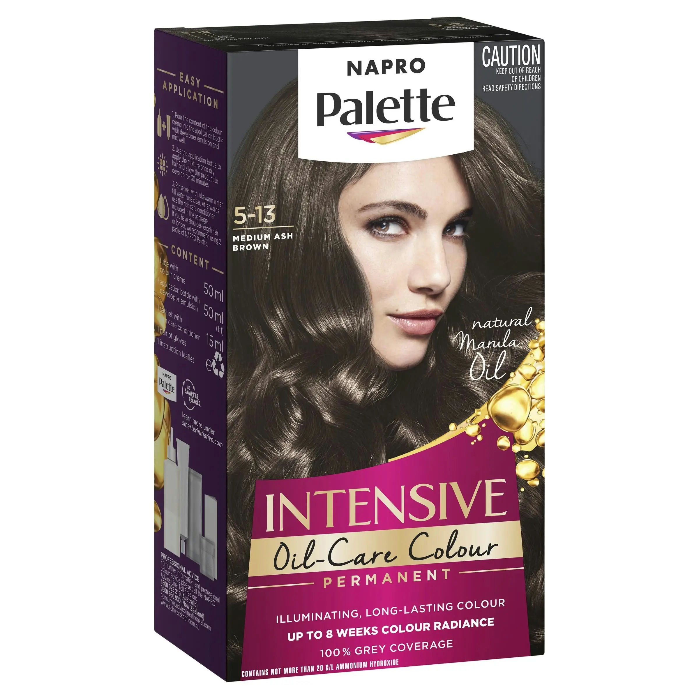 Napro Palette Permanent Hair Colour 5-13 Medium Ash Brown