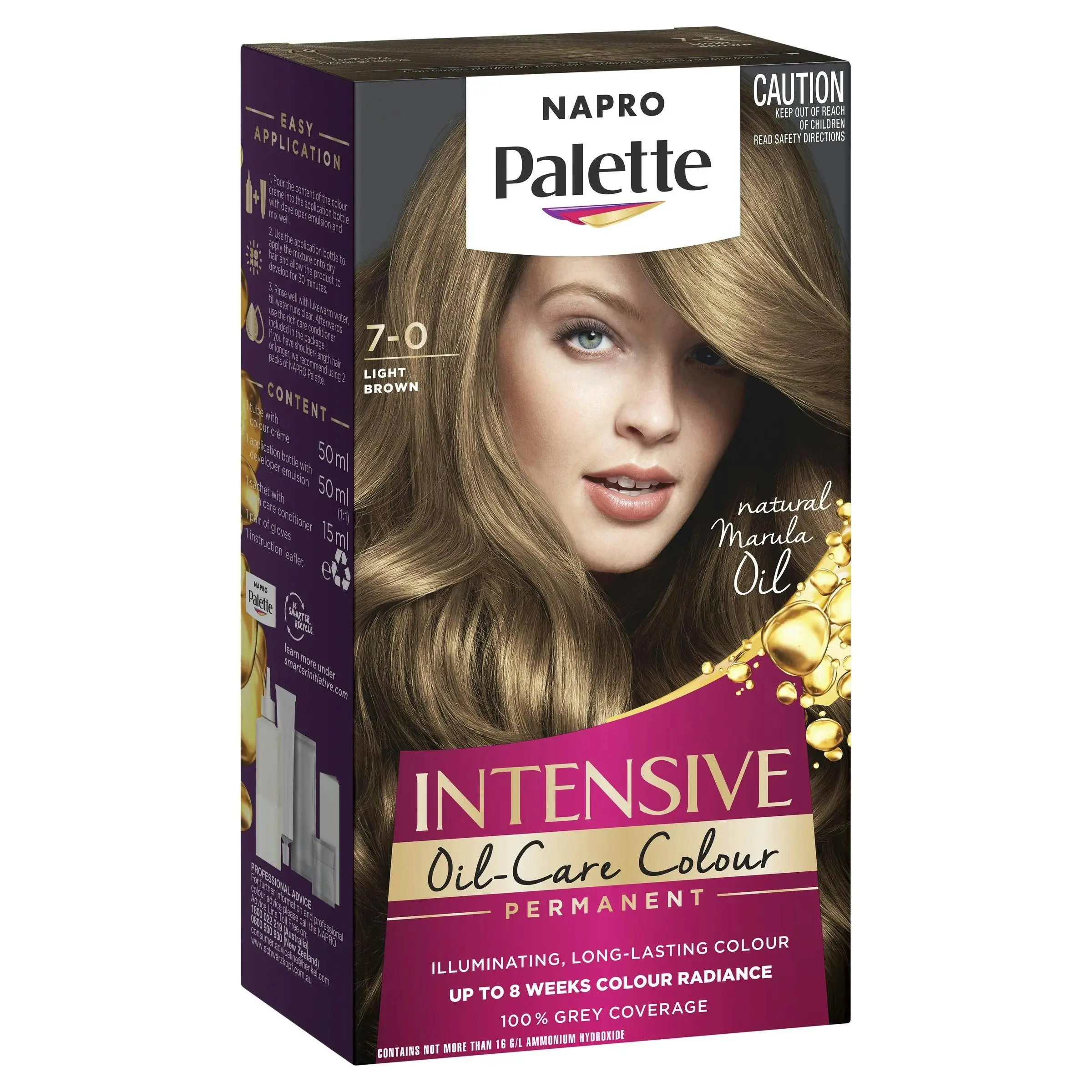 Napro Palette Permanent Hair Colour 7-0 Light Brown