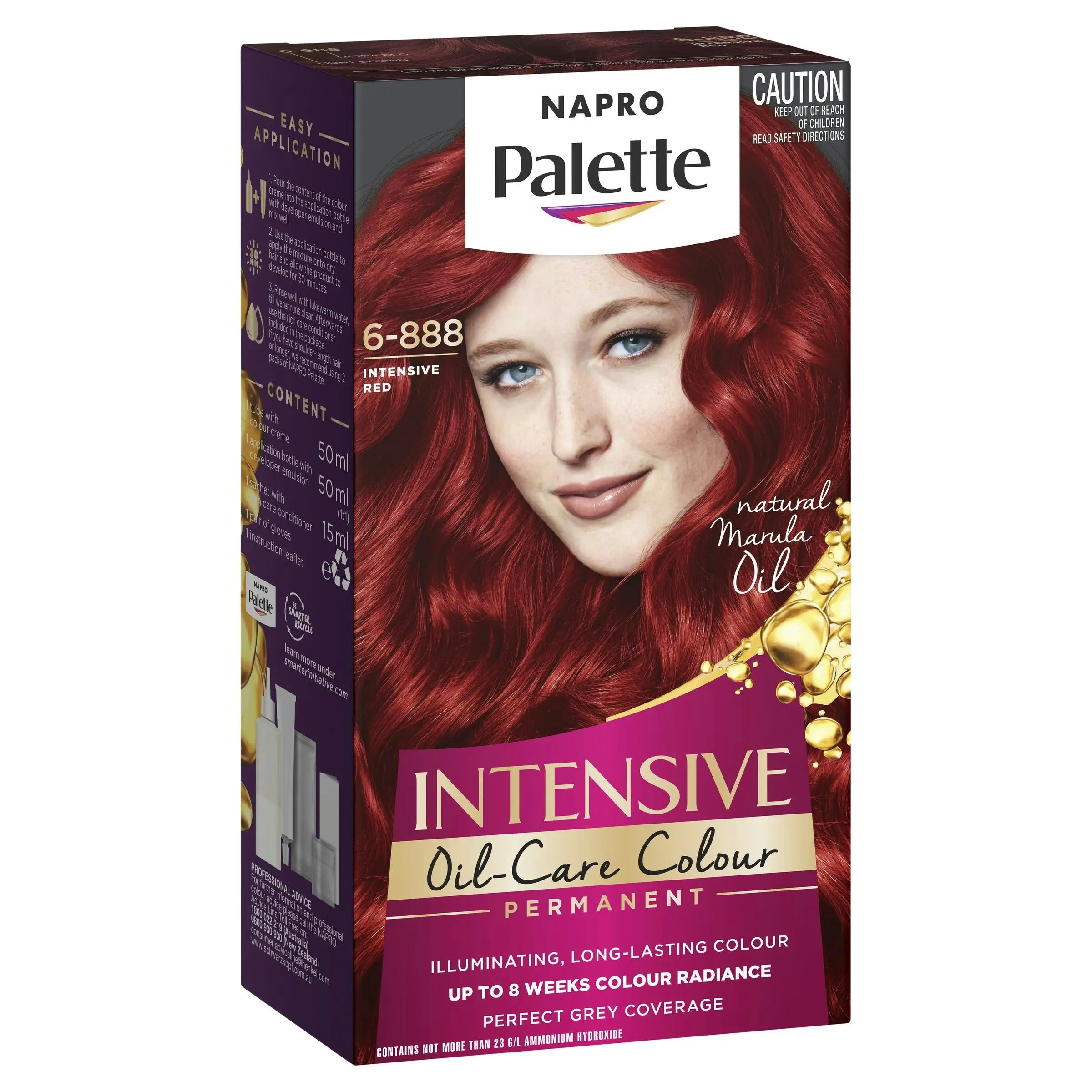 Napro Palette Permanent Hair Colour 6 - 888 Intensive Red