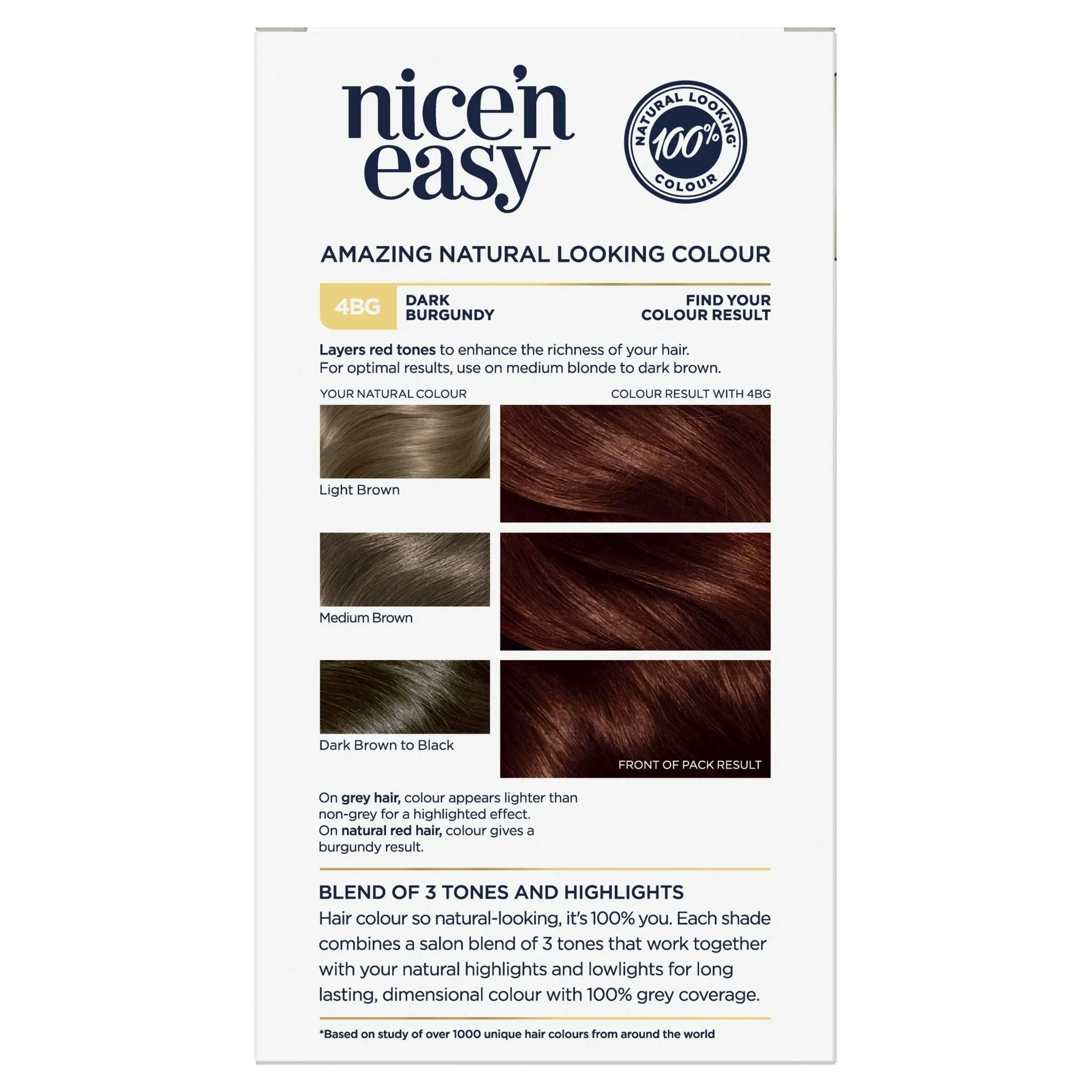 Clairol Nice 'N Easy 4BG Dark Burgundy