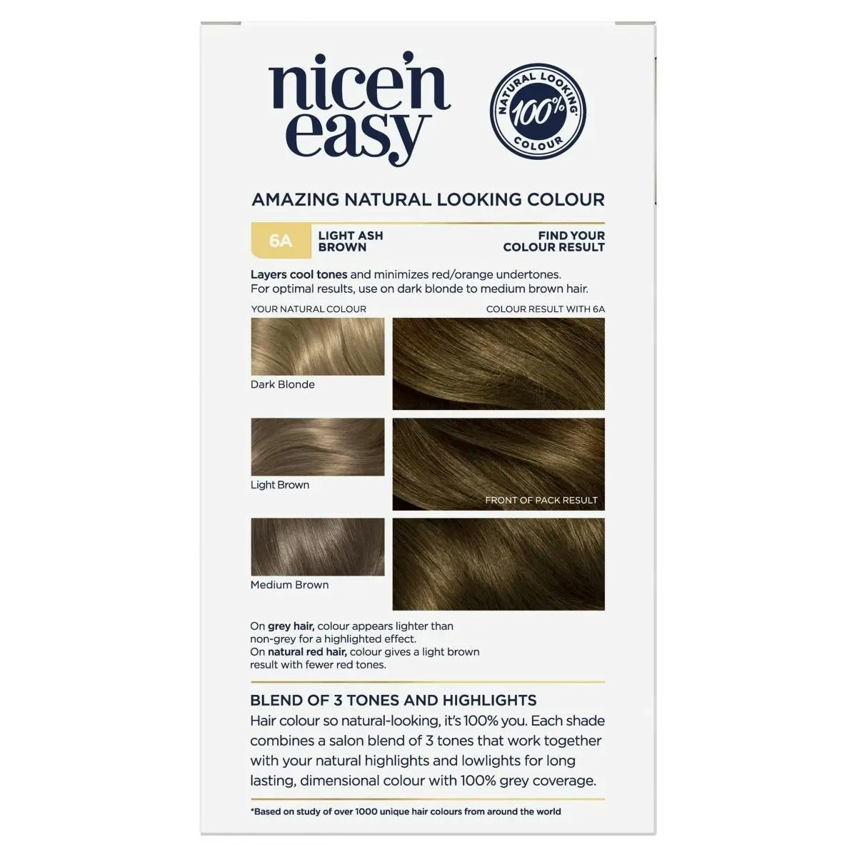 Clairol Nice 'N Easy 6a Natural Light Ash Brown