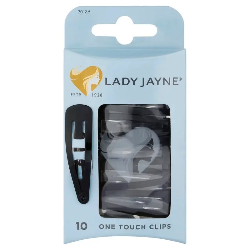 Lady Jayne Black One Touch Clips 10 Pack