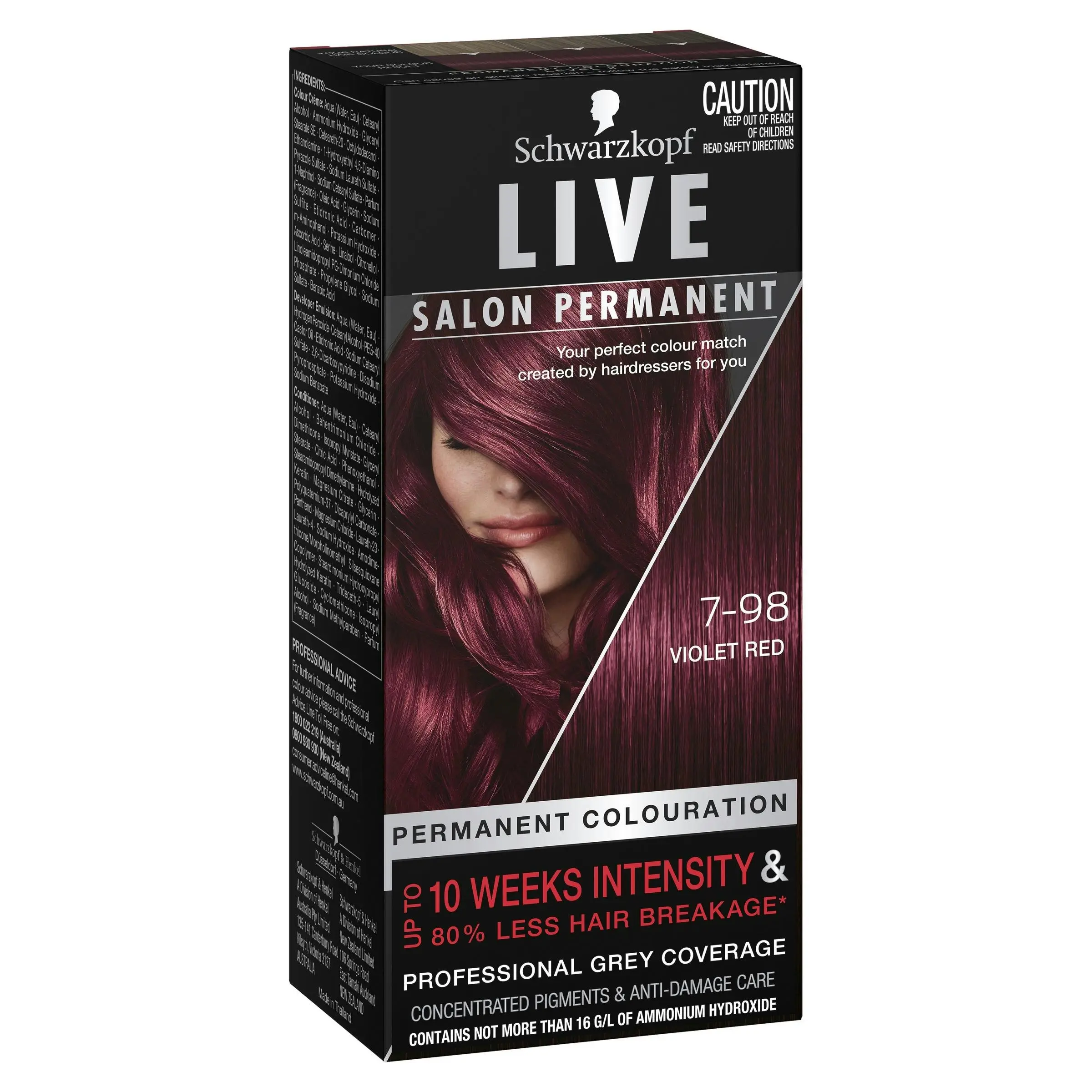 Schwarzkopf Live Salon Permanent 7-98 Violet Red