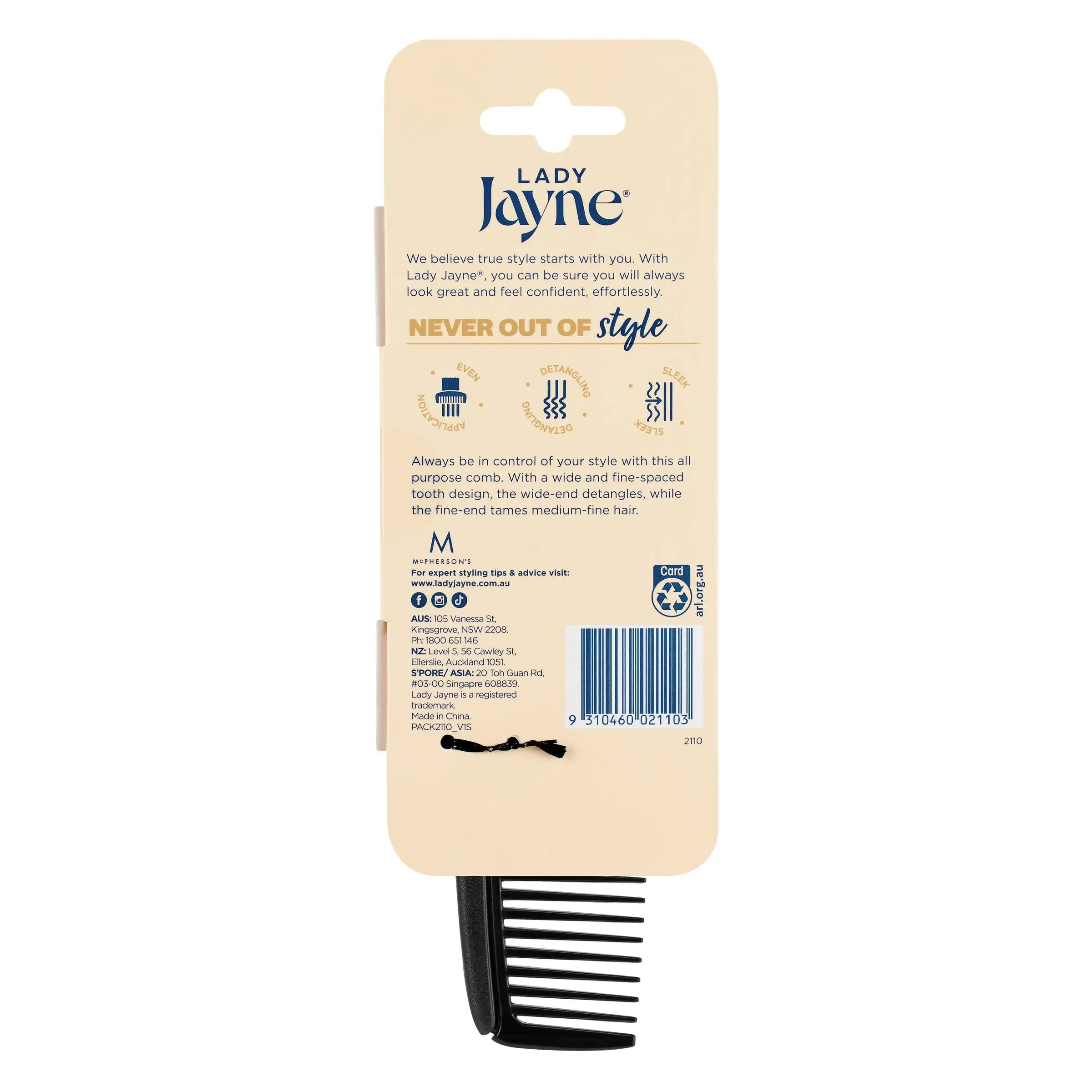 Lady Jayne General Purpose Comb