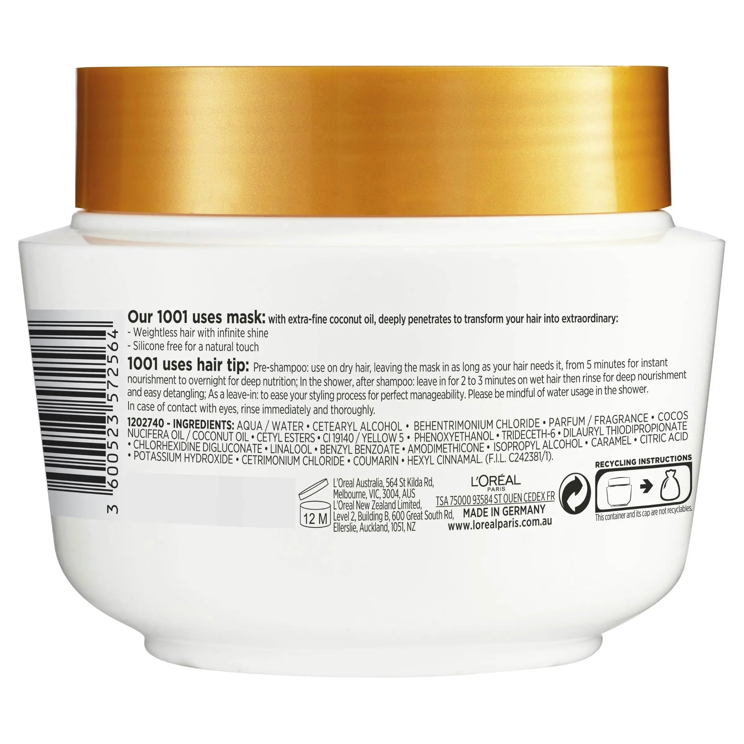 L'Oreal Elvive Extraordinary Oils Coco Mask 300mL