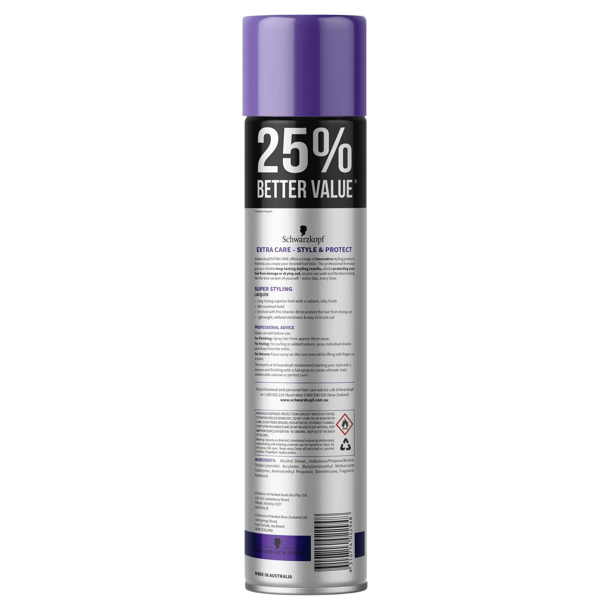 Schwarzkopf Extra Care Super Styling Lacquer 500g