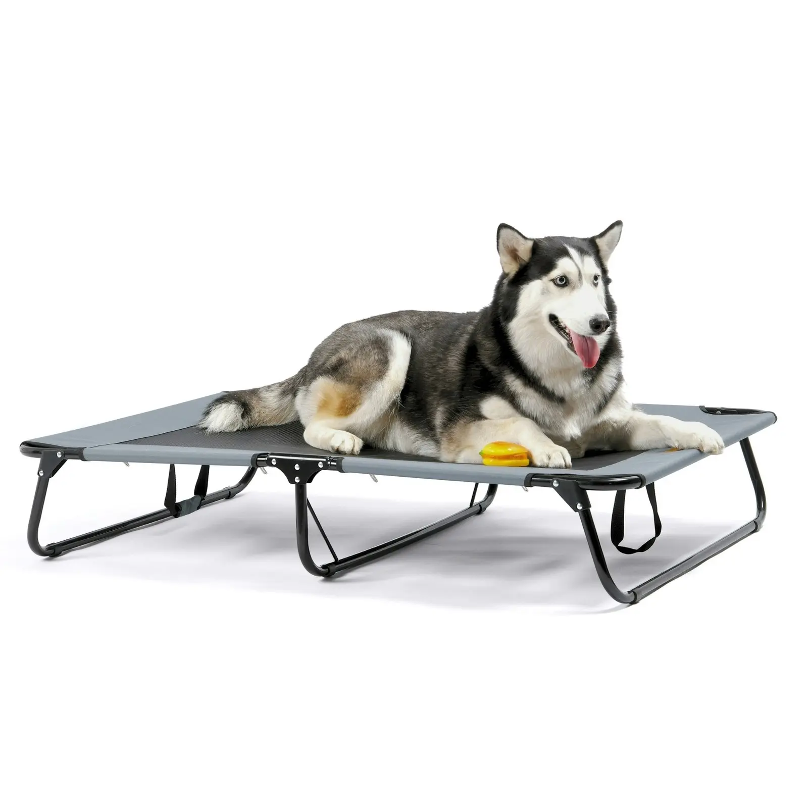 Charlie's Adventure Foldable Travel Trampoline Dog Bed 120x80x22cm X-Large Grey