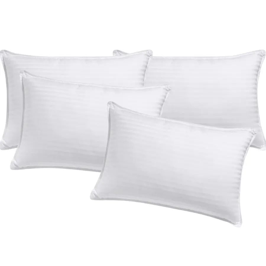 Dreamaker Cotton Sateen Cover Microfibre Pillow Standard 4 Pack