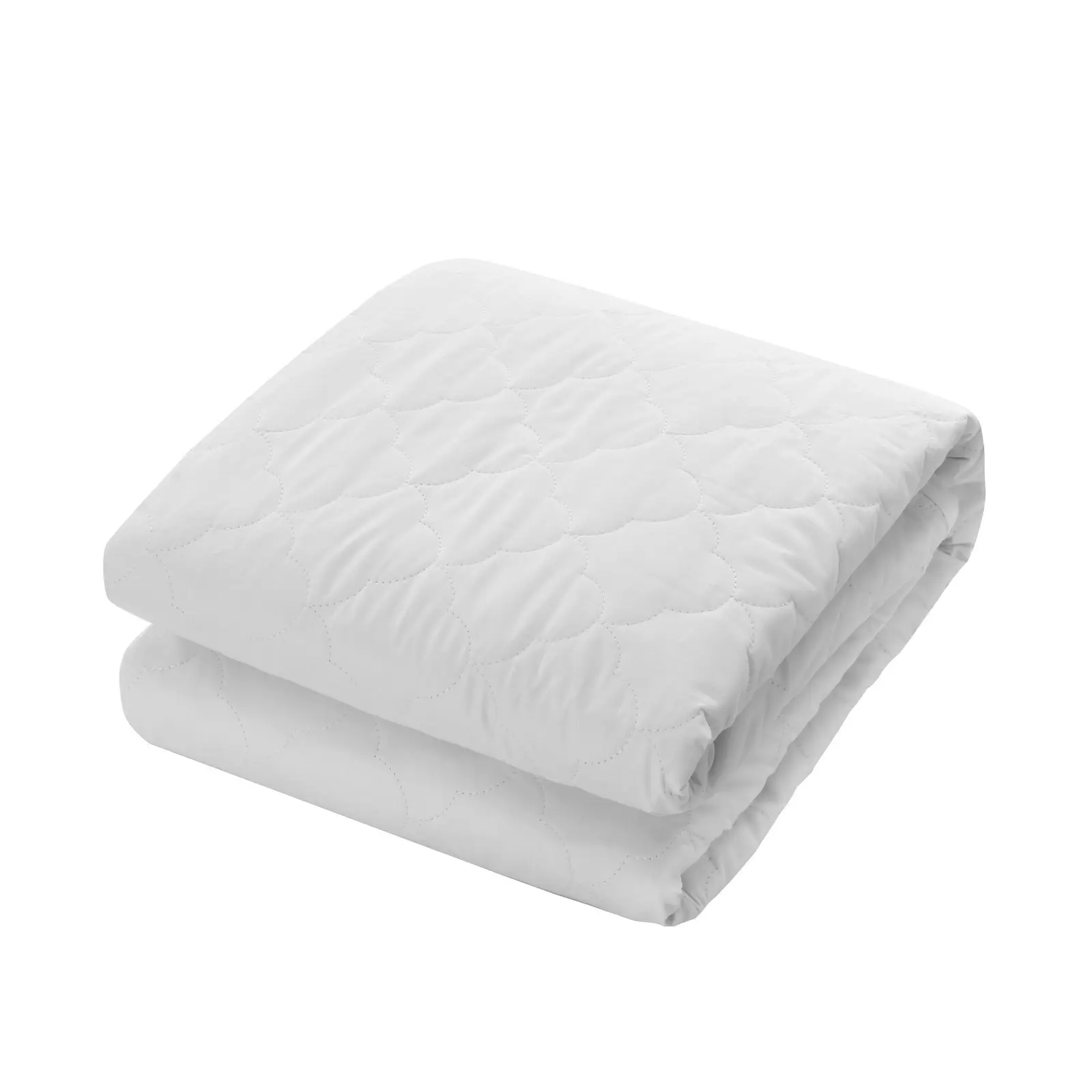 Natural Home Organic Cotton Quilted Mattress Protector White Single Bed